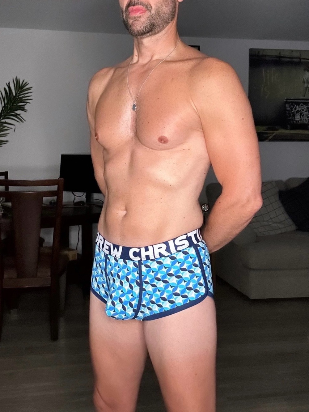 Andrew Christian | Mod Mosaic Trunk with Almost Naked in Blue (Small)
